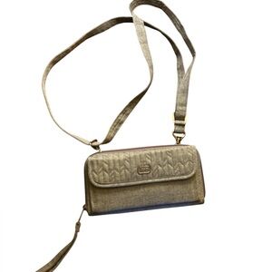 Elegant Gray Quilted Crossbody Bag